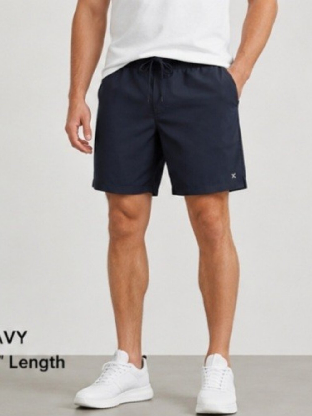 Xersion Mens Athletic Shorts Sz Large Blue Drawstring Elastic Waist Pockets